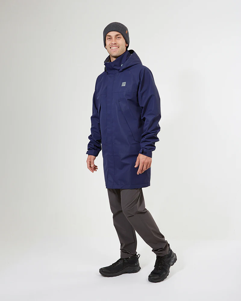 Innisfail II Unisex 3-layer Waterproof Rain Jacket PFAS-Free - Navy - Image 2