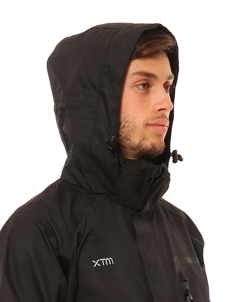 Innisfail Unisex 3-layer 3/4 Length Rain Jacket Black - Image 4