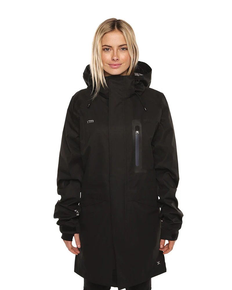 Innisfail Unisex 3-layer 3/4 Length Rain Jacket Black - Image 5