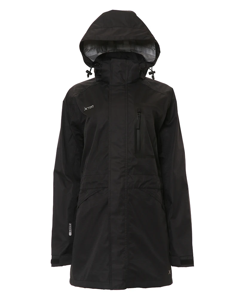 Innisfail Unisex 3-layer 3/4 Length Rain Jacket Black - Image 6