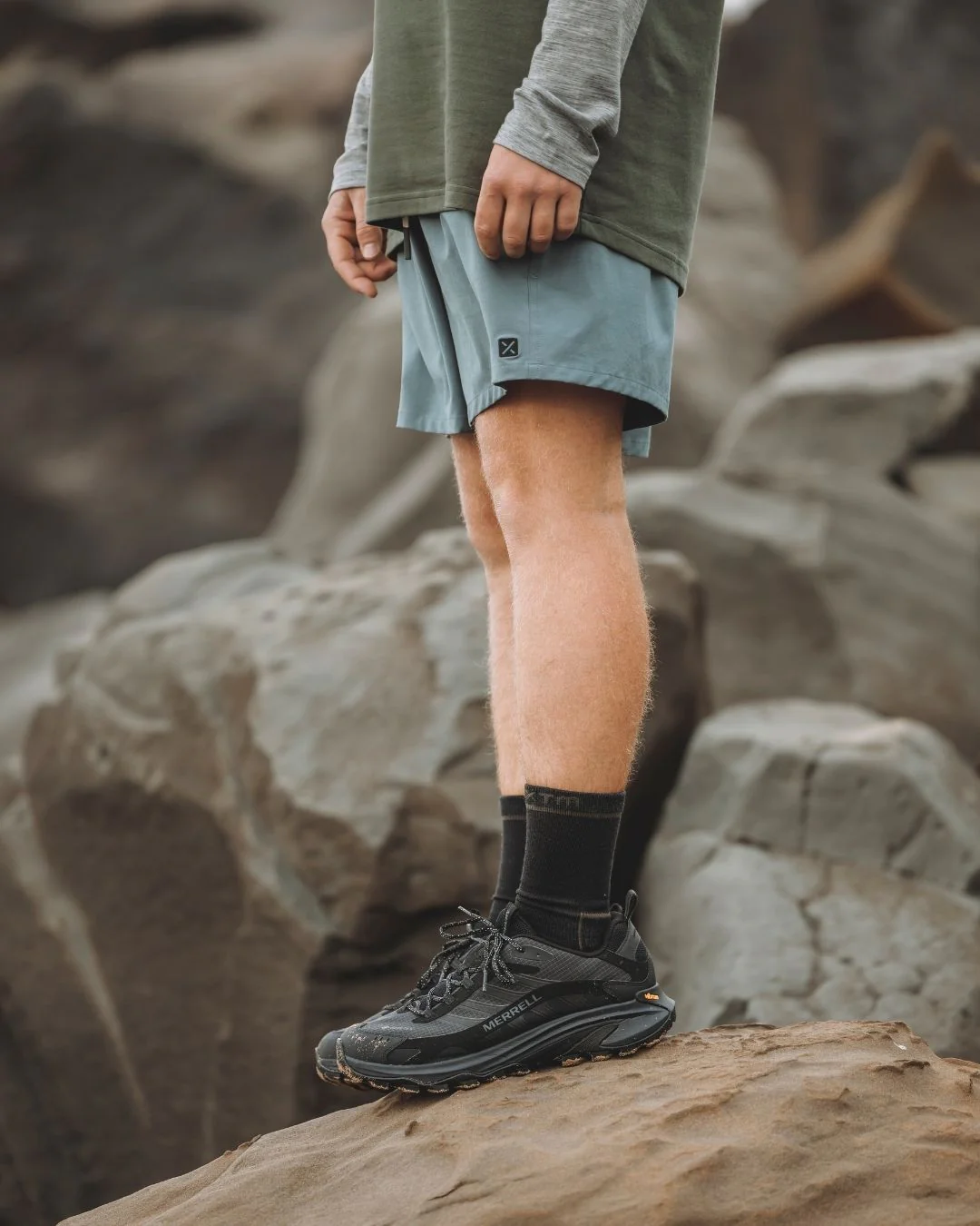 Jarrah Mens Quick Dry Shorts Basalt - Image 2