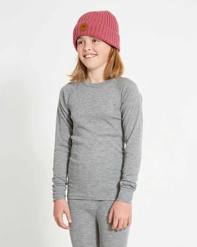Kids' Heatflex Thermal Top Charcoal Marle - Image 2