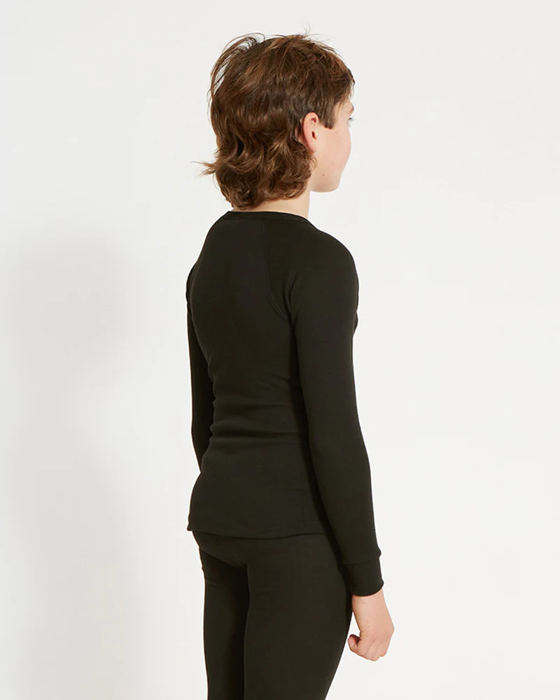 Kids' Heatflex Thermal Top Black - Image 3
