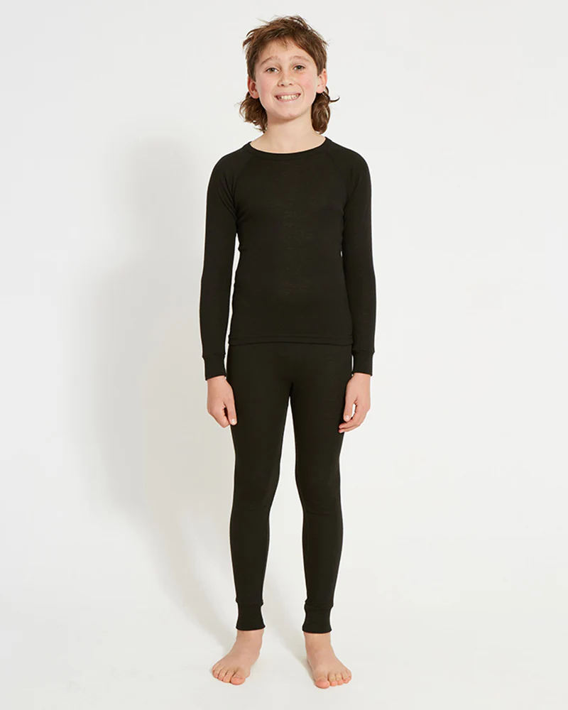 Kids' Heatflex Thermal Top Black - Image 5