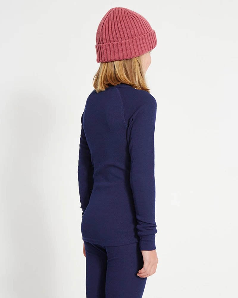 Kids' Heatflex Thermal Top Navy - Image 4