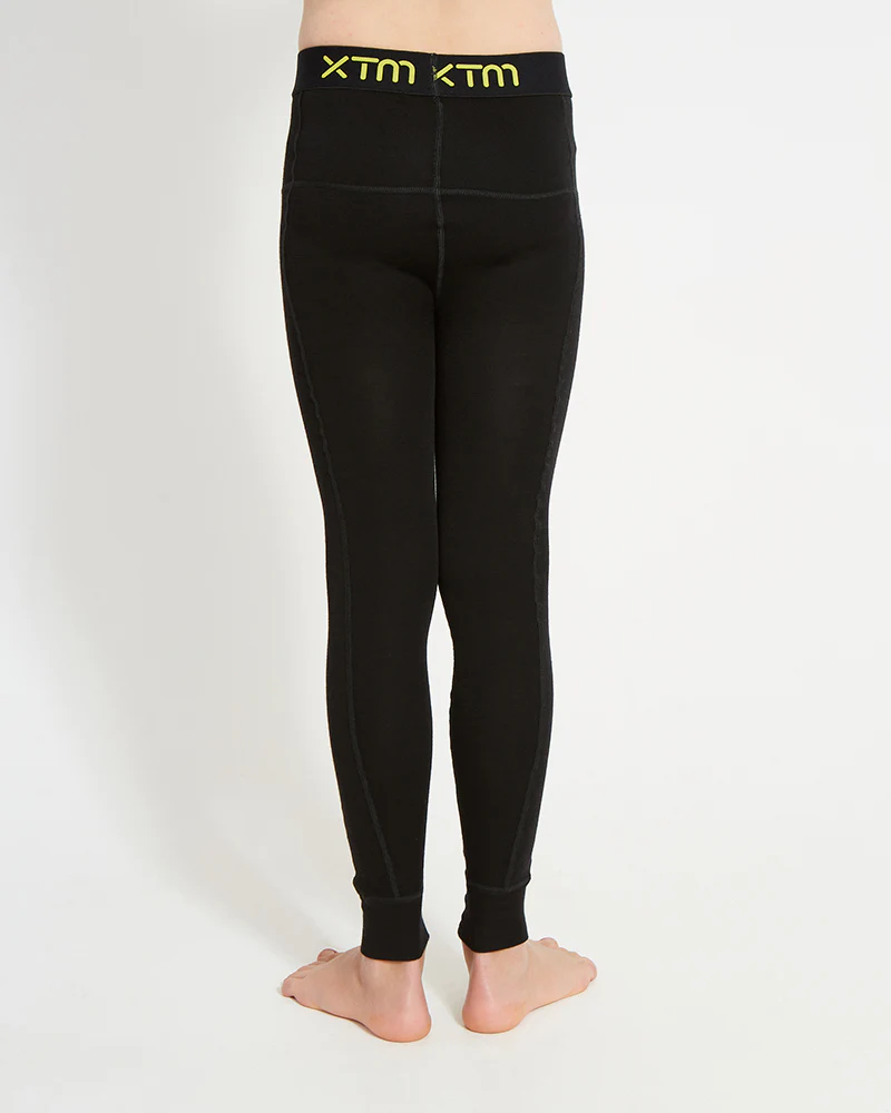 Kids' Merino 230gsm Thermal Pants – Alpine230 – Black - Image 4