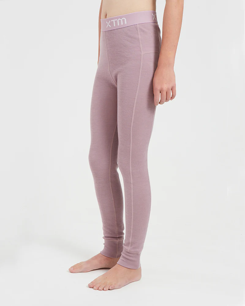 Kids' Merino 230gsm Thermal Pants – Alpine230 – Fog - Image 2