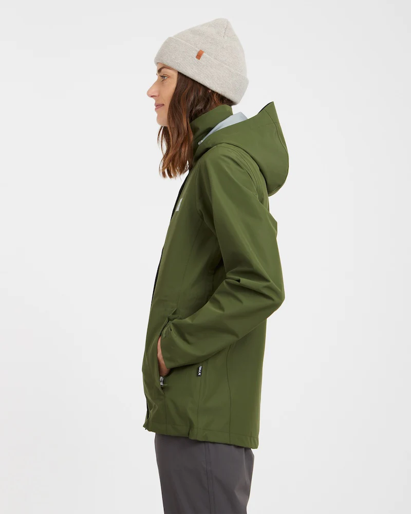Kimberley II Womens Premium Rain Jacket Khaki Green - Image 3