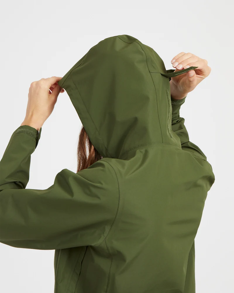 Kimberley II Womens Premium Rain Jacket Khaki Green - Image 8