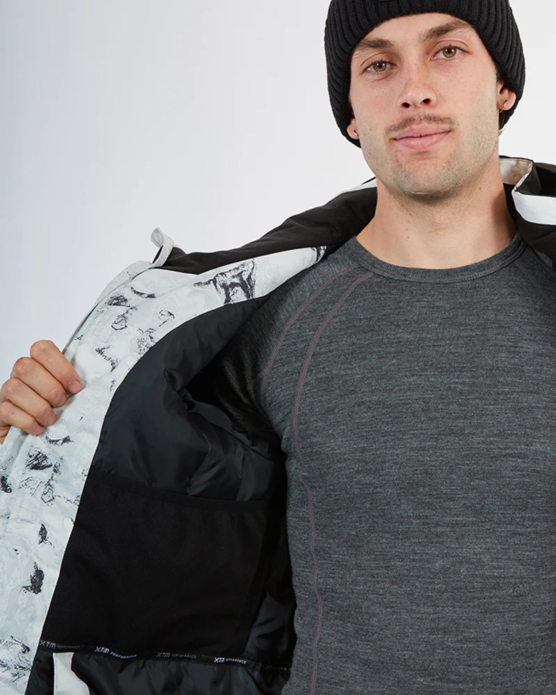 Knox Mens Ski Jacket White Marble - Image 23