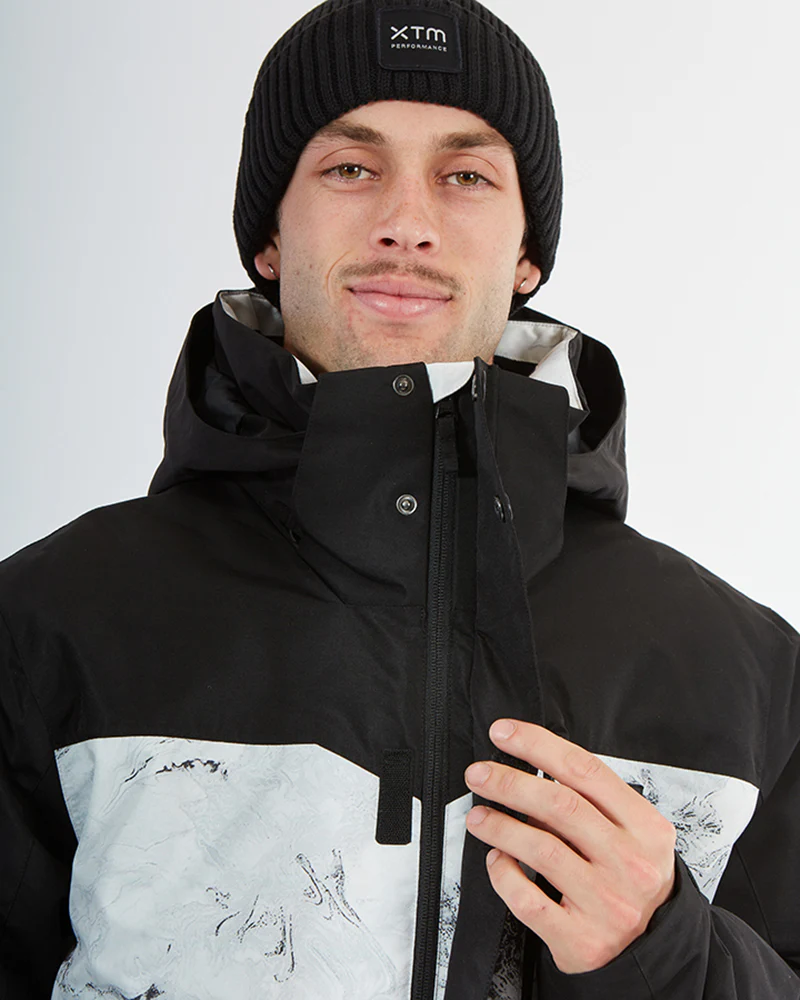 Knox Mens Ski Jacket White Marble - Image 24
