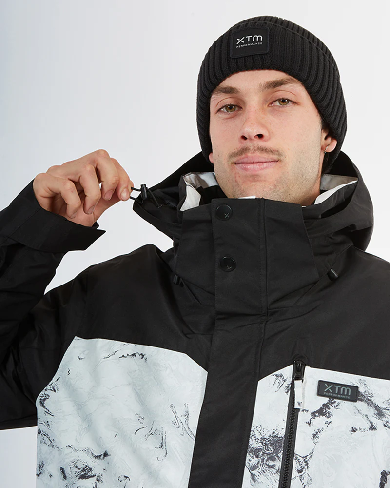 Knox Mens Ski Jacket White Marble - Image 26