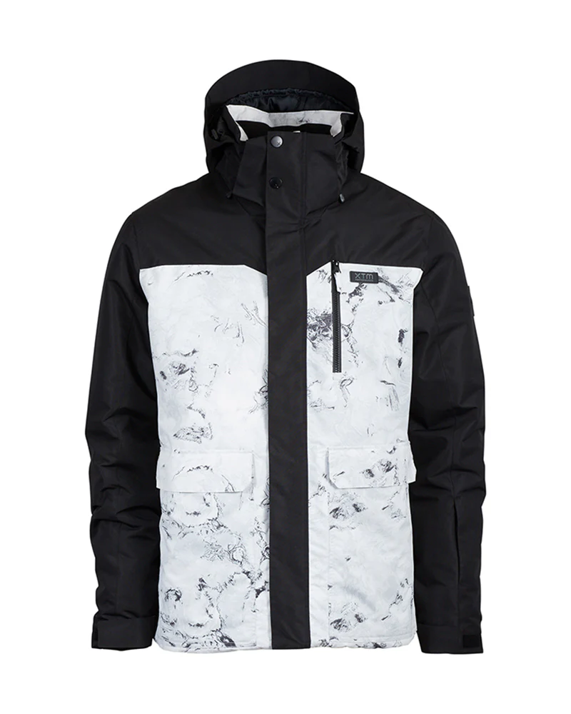 Knox Mens Ski Jacket White Marble - Image 27