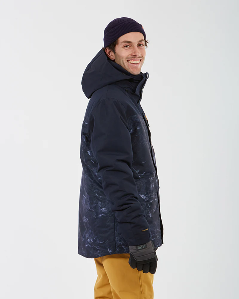 Knox Mens Ski Jacket Navy Marble - Image 2