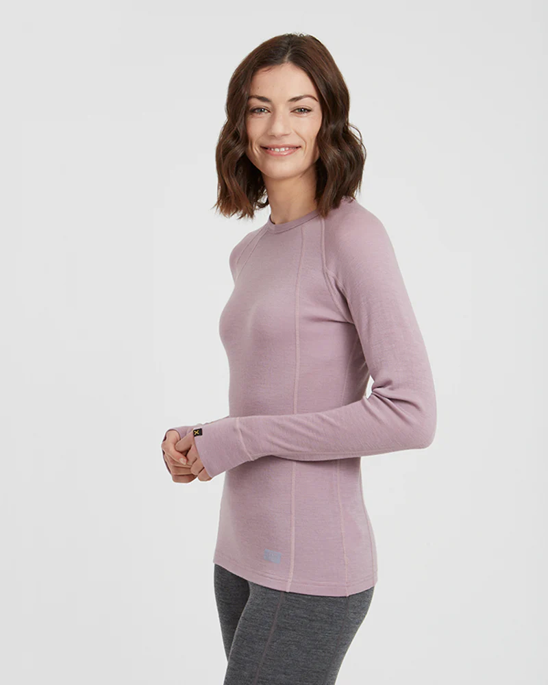 Women's Merino 230gsm Long Sleeve Thermal Top – Alpine230 – Fog - Image 3