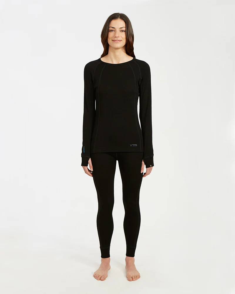 Women's Merino 230gsm Thermal Pants – Alpine230 – Black - Image 4