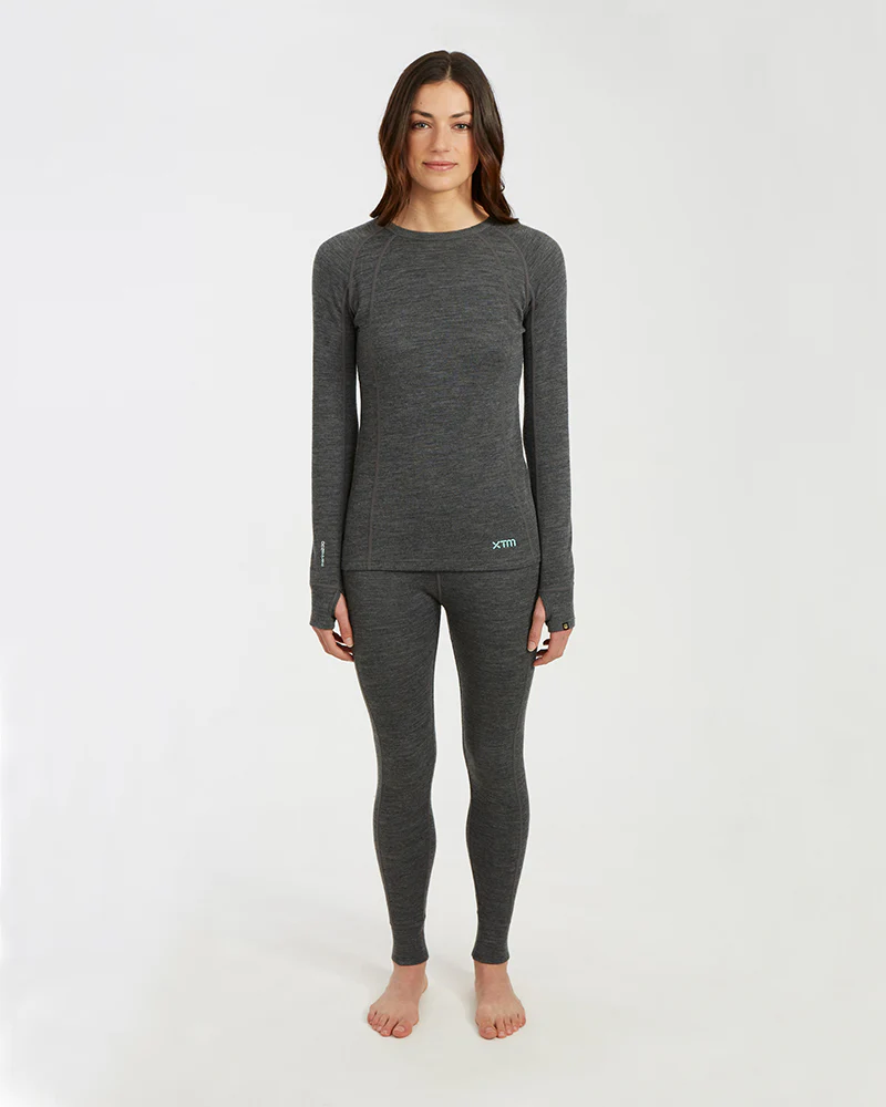 Women's Merino 230gsm Thermal Pants – Alpine230 – Mid Grey Marle - Image 4