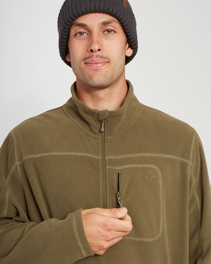 Marengo 1/4 Zip Neck Mens Seawool Fleece Kalamata - Image 5