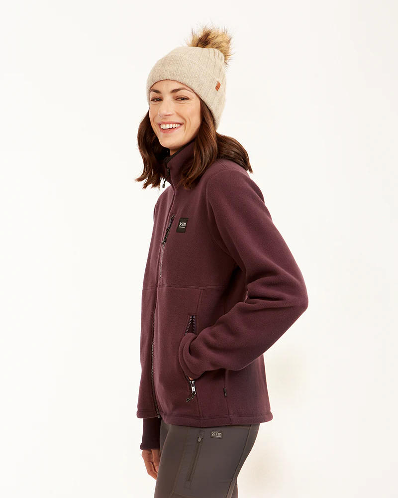 Marley Womens DWR 270gsm Fleece Jacket Plum - Image 3