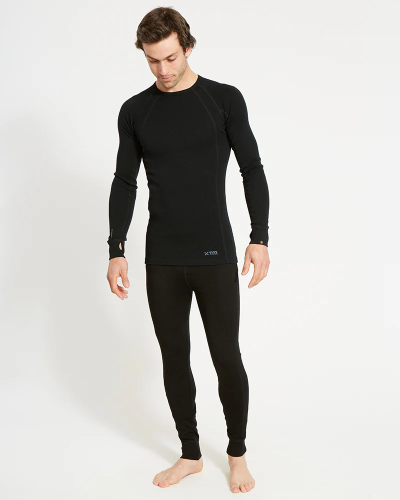 Men's Merino 230gsm Thermal Pants – Alpine230 – Black - Image 4