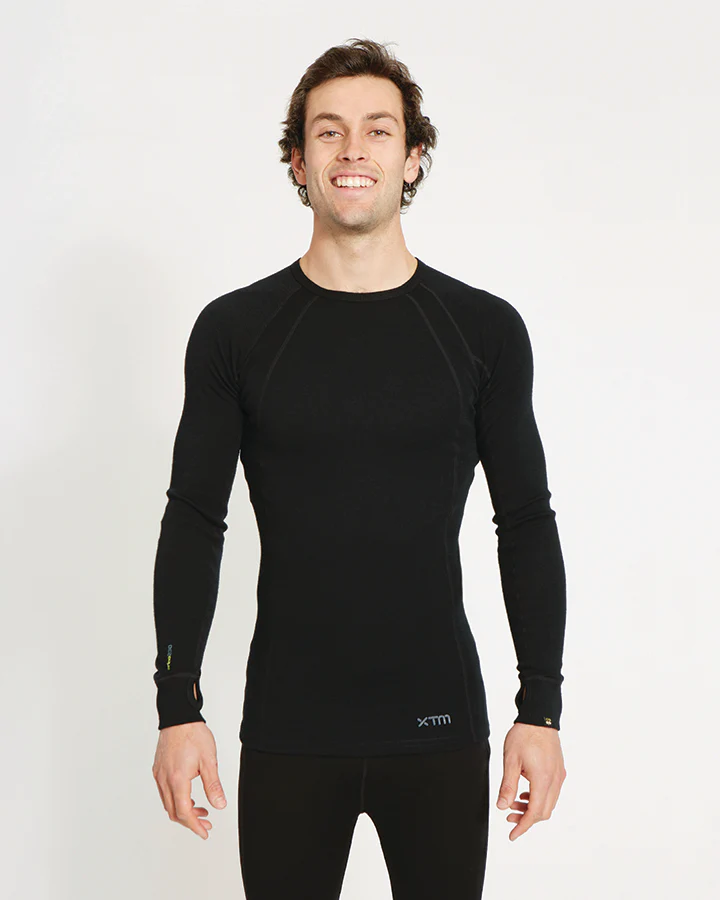 Plus Size Merino 230gsm Long Sleeve Thermal Top – Alpine230 – Black - Image 2