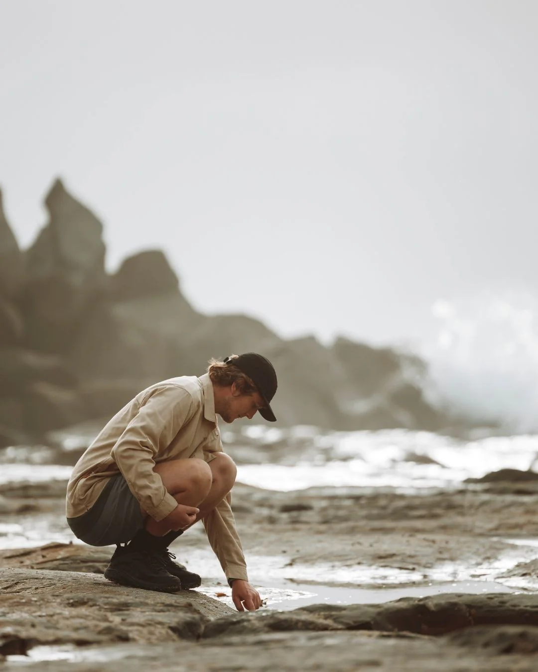 Messmate Mens Hemp-Blend Hiking Long-Sleeve Shirt Dune - Image 3