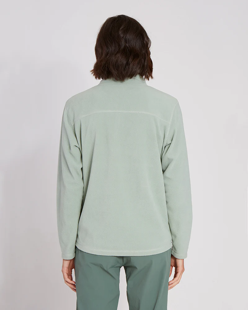 Milanesia 1/4 Zip Neck Ladies Seawool Fleece Jade - Image 3