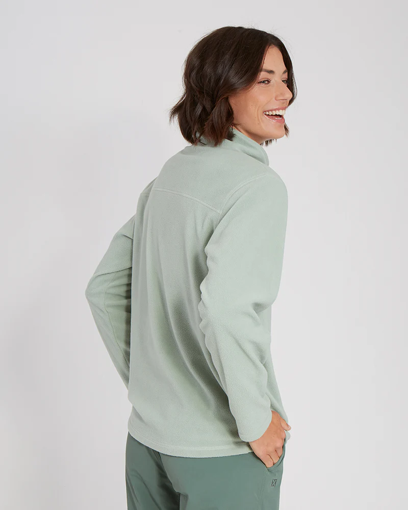 Milanesia 1/4 Zip Neck Ladies Seawool Fleece Jade - Image 5