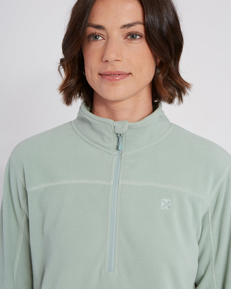 Milanesia 1/4 Zip Neck Ladies Seawool Fleece Jade - Image 6