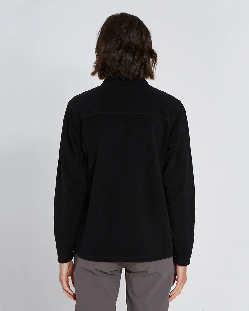Milanesia 1/4 Zip Neck Ladies Seawool Fleece Black - Image 3