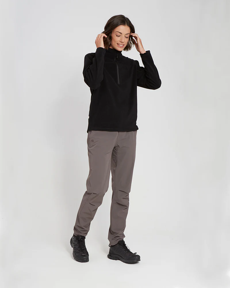 Milanesia 1/4 Zip Neck Ladies Seawool Fleece Black - Image 5