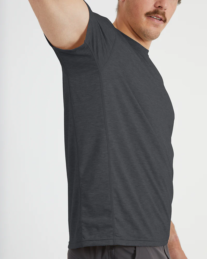 Oberon Mens Trail Fast-Drying T-Shirt Dark Grey Marle - Image 3