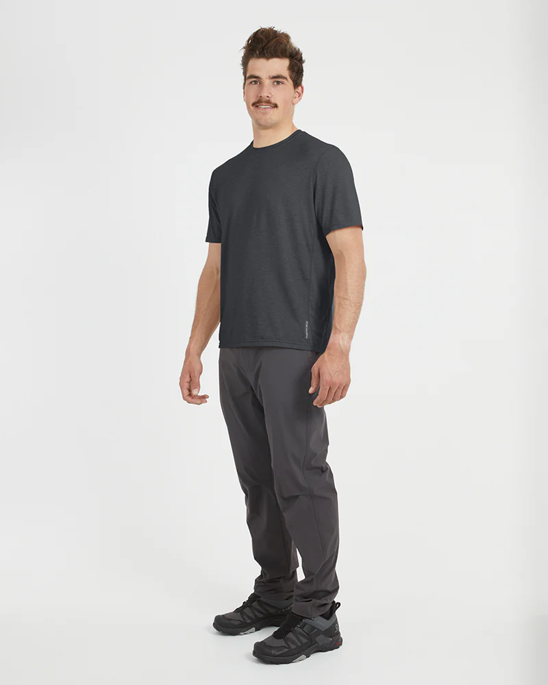 Oberon Mens Trail Fast-Drying T-Shirt Dark Grey Marle - Image 5
