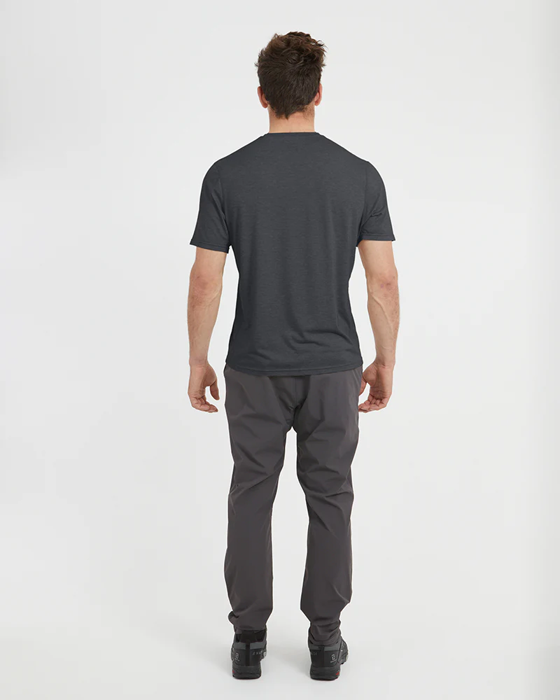 Oberon Mens Trail Fast-Drying T-Shirt Dark Grey Marle - Image 6