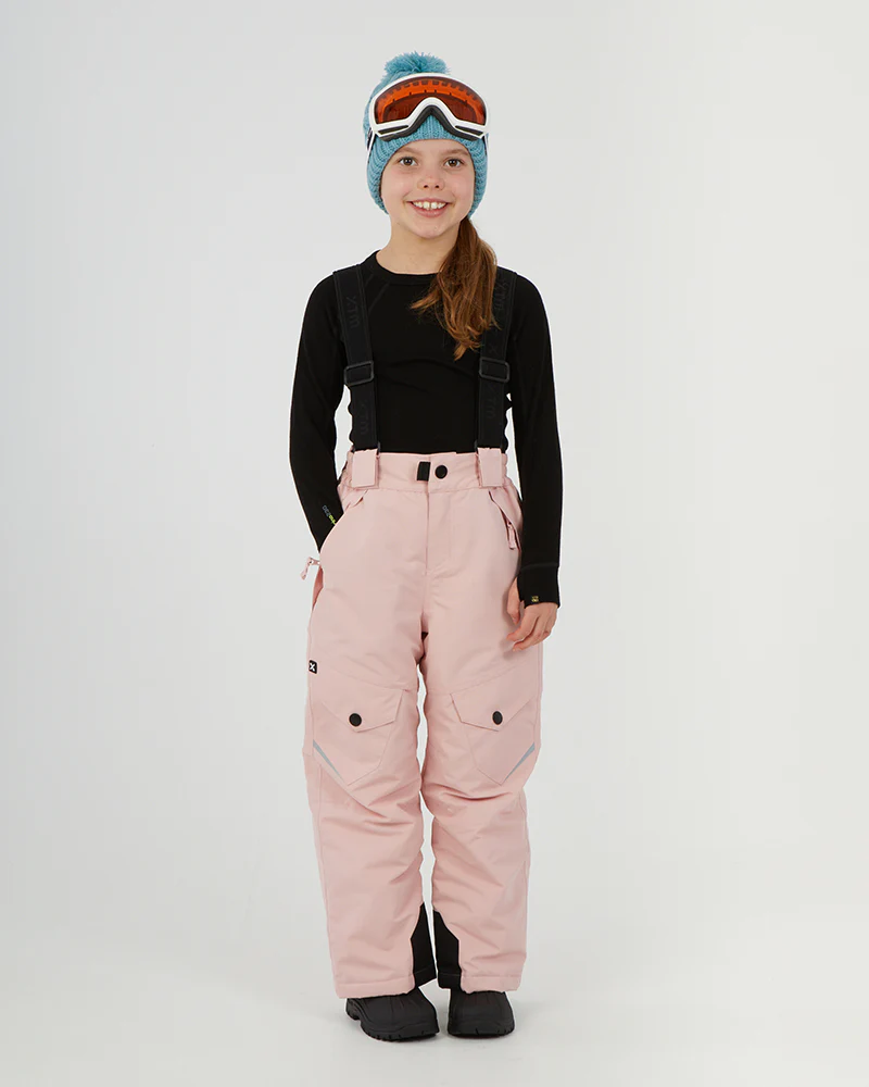 Pluto II Kids Snow Pant with Braces 2-8 years Powder Pink