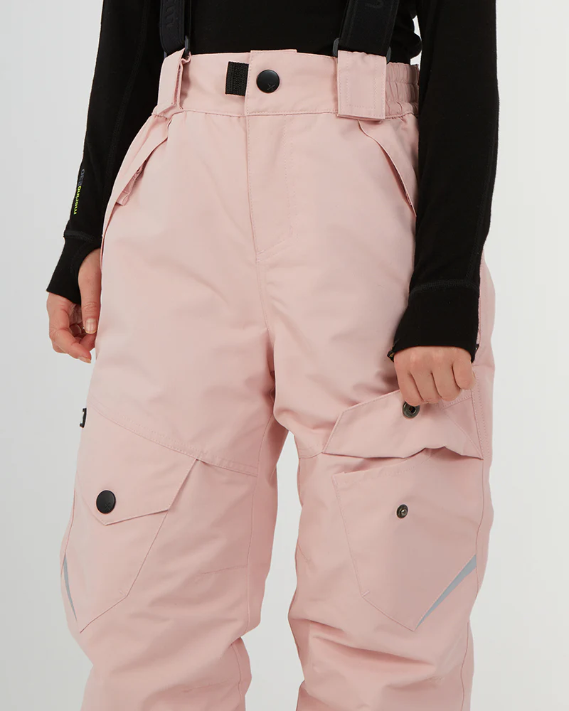Pluto II Kids Snow Pant with Braces 2-8 years Powder Pink - Image 11
