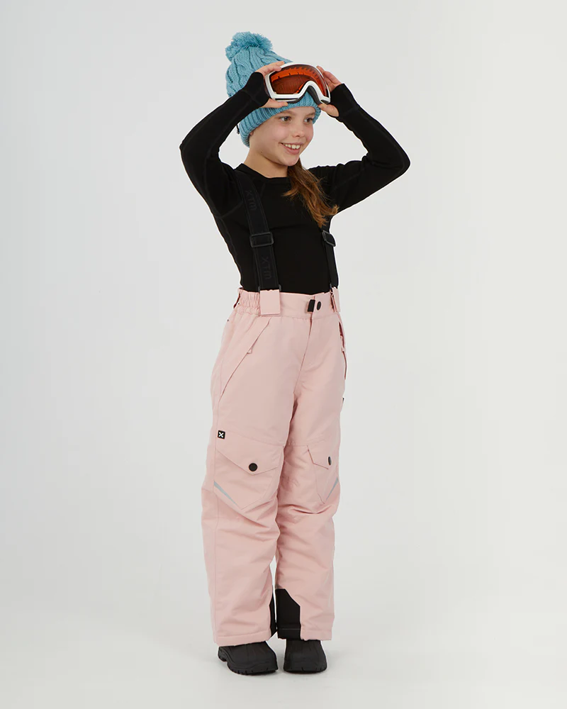 Pluto II Kids Snow Pant with Braces 2-8 years Powder Pink - Image 5