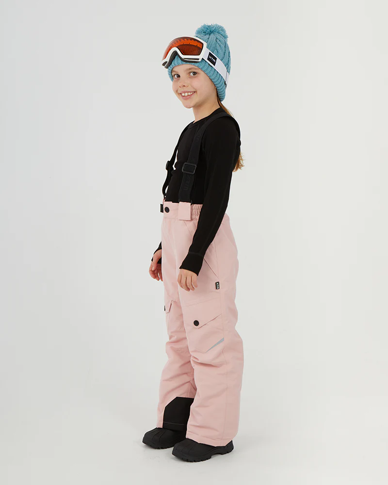 Pluto II Kids Snow Pant with Braces 2-8 years Powder Pink - Image 6