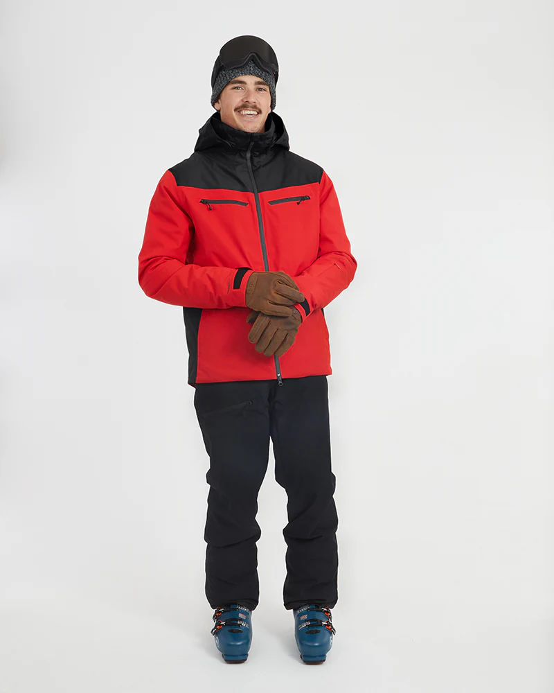 Quantum Mens Snow Jacket Crimson Red - Image 3