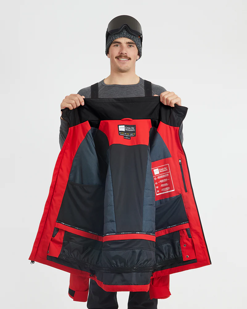 Quantum Mens Snow Jacket Crimson Red - Image 7