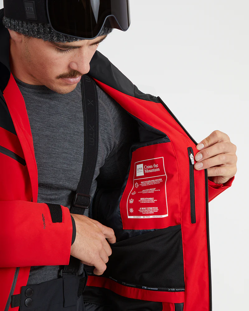 Quantum Mens Snow Jacket Crimson Red - Image 9