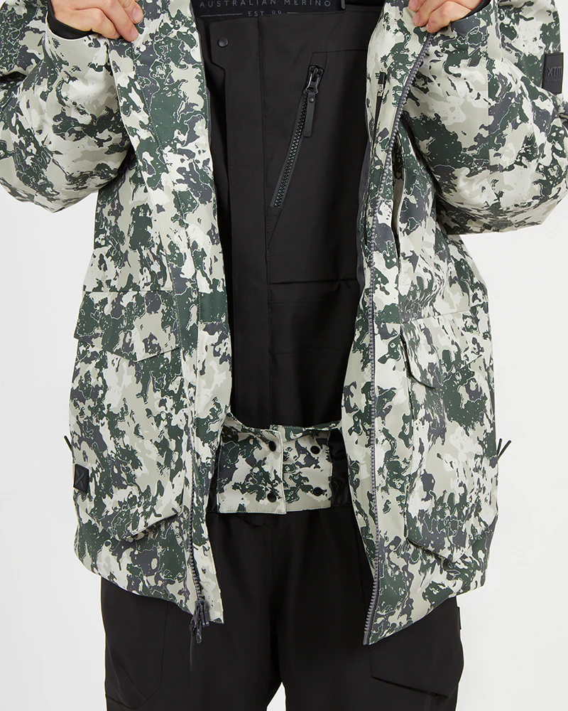 Ridge Line Mens Ski Jacket Stone Lichen - Image 11