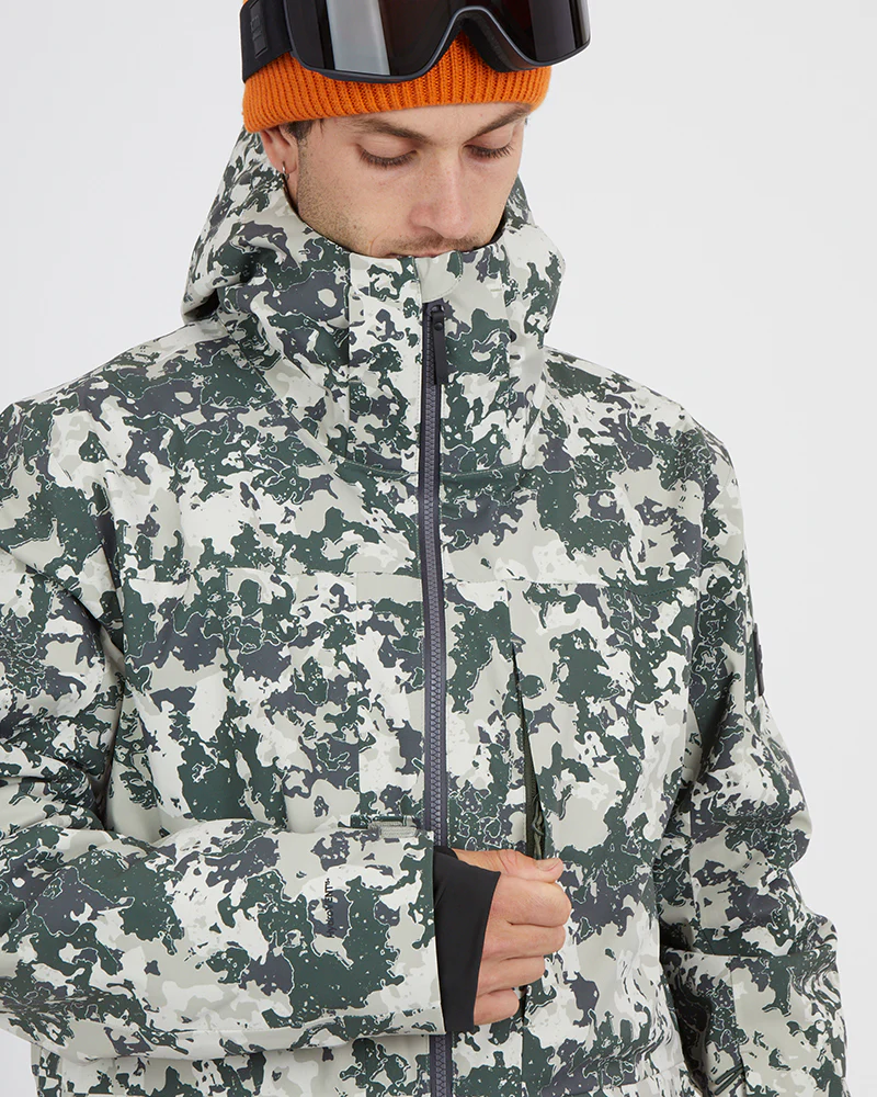 Ridge Line Mens Ski Jacket Stone Lichen - Image 12