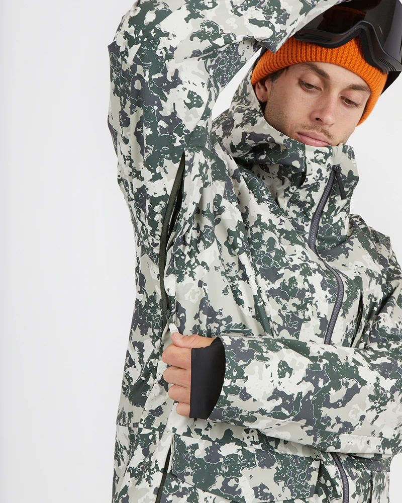 Ridge Line Mens Ski Jacket Stone Lichen - Image 18