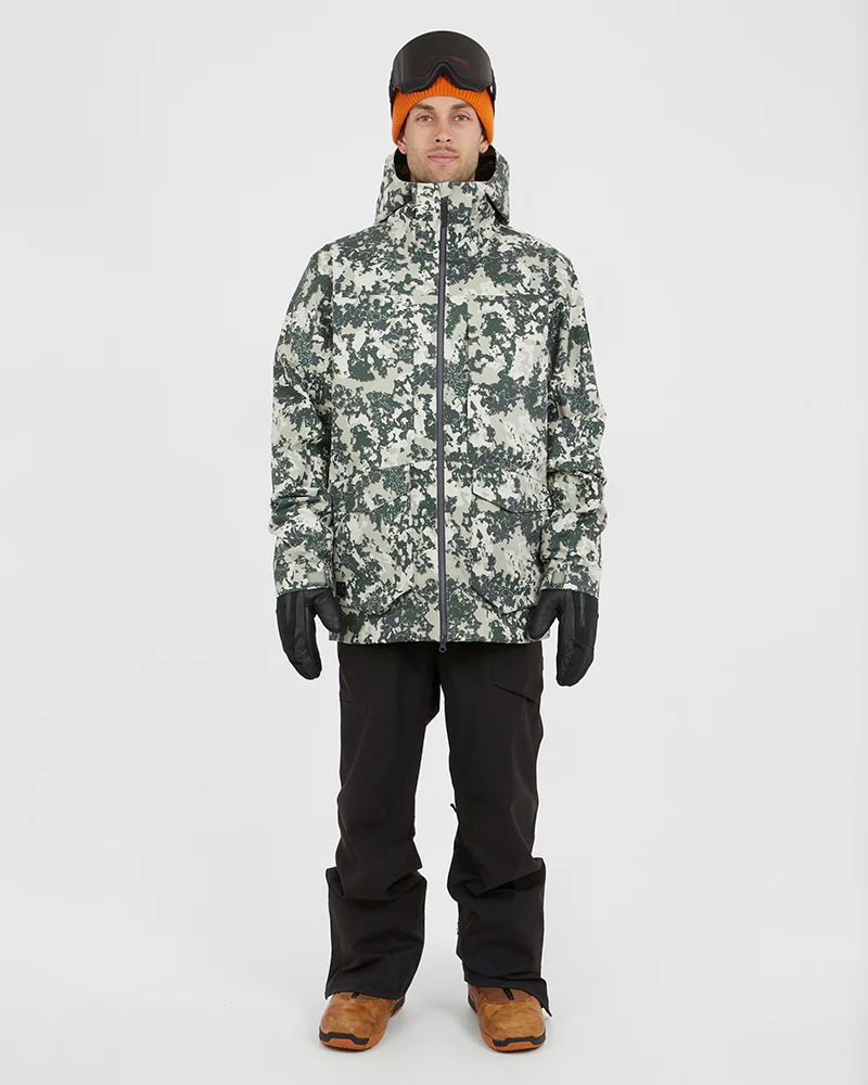 Ridge Line Mens Ski Jacket Stone Lichen - Image 3