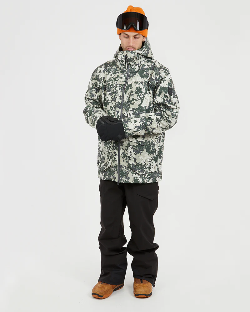 Ridge Line Mens Ski Jacket Stone Lichen - Image 5