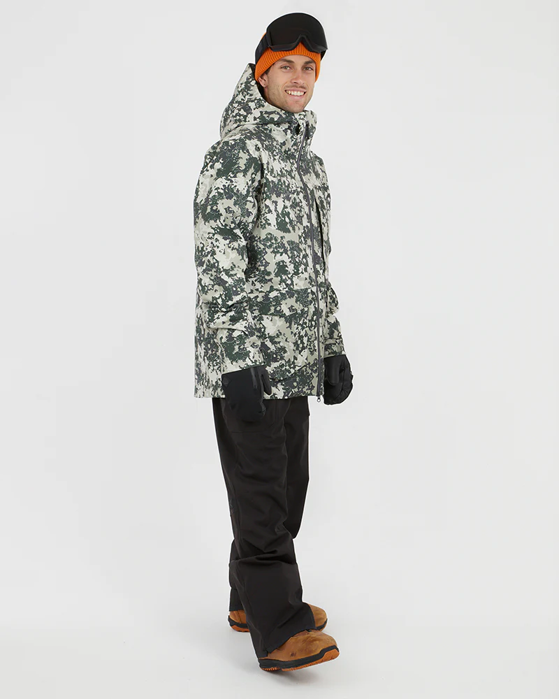 Ridge Line Mens Ski Jacket Stone Lichen - Image 6
