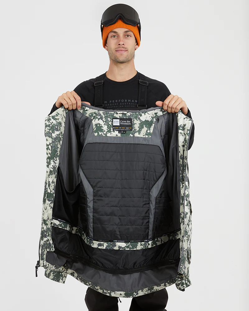 Ridge Line Mens Ski Jacket Stone Lichen - Image 8