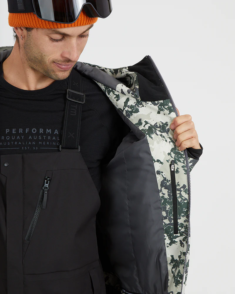 Ridge Line Mens Ski Jacket Stone Lichen - Image 9