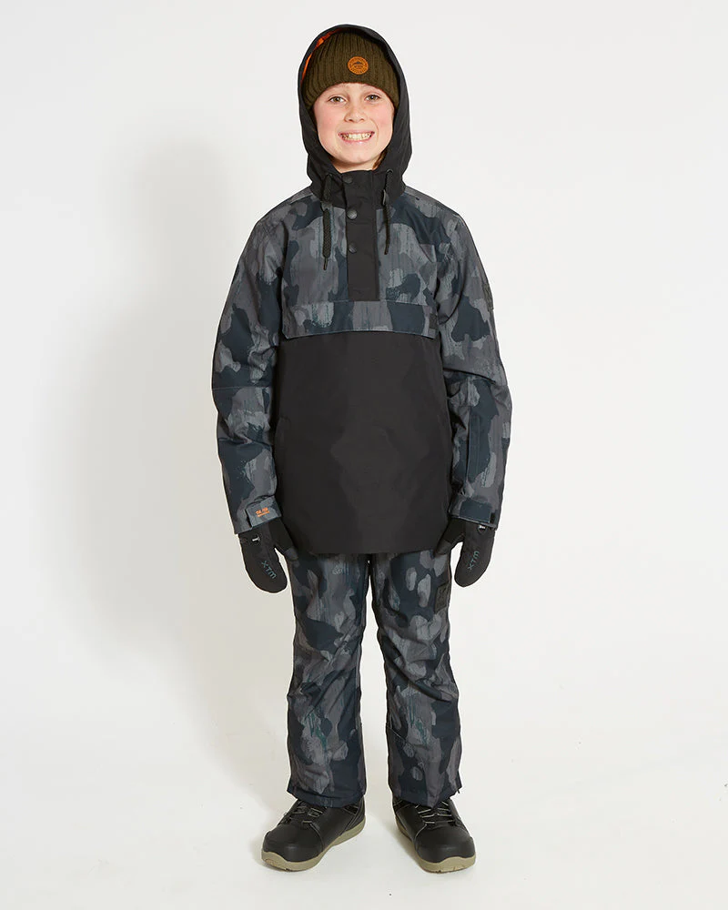 Riley Youth Ski Jacket Anorak - Dusk Snow Camo - SALE - Image 4